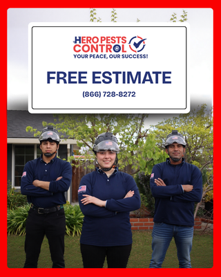 Free Inspection with Estimate - At Hero Pests Control, every solution starts with a free on-site estimate.
We visit your property, perform a full inspection, identify pest activity, locate entry points, and provide a clear, honest diagnosis.
No pressure. No obligation. Just professional answers. Free Inspection with Estimate - At Hero Pests Control, every solution starts with a free on-site estimate.
We visit your property, perform a full inspection, identify pest activity, locate entry points, and provide a clear, honest diagnosis.
No pressure. No obligation. Just professional answers.