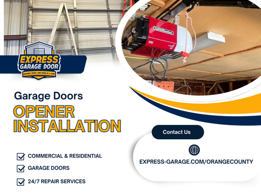 Garage Opener Installation - Express Garage & Gate Services delivers top-tier garage door installation throughout Orange County, CA. Our licensed and insured technicians specialize in custom residential and commercial door solutions, from classic roll-up models to modern insulated and carriage-style designs. We manage every step—site measurement, precision fitting, opener integration, and safety testing—to ensure seamless operation and lasting performance. Committed to transparent pricing and prompt communication, we offer same-day scheduling and include a complimentary safety and maintenance check with every install. Trust our family-owned team to enhance your property’s curb appeal, security, and convenience—call today for a free, no-obligation quote and experience why Orange County home and business owners choose Express Garage & Gate Services. Garage Opener Installation - Express Garage & Gate Services delivers top-tier garage door installation throughout Orange County, CA. Our licensed and insured technicians specialize in custom residential and commercial door solutions, from classic roll-up models to modern insulated and carriage-style designs. We manage every step—site measurement, precision fitting, opener integration, and safety testing—to ensure seamless operation and lasting performance. Committed to transparent pricing and prompt communication, we offer same-day scheduling and include a complimentary safety and maintenance check with every install. Trust our family-owned team to enhance your property’s curb appeal, security, and convenience—call today for a free, no-obligation quote and experience why Orange County home and business owners choose Express Garage & Gate Services.