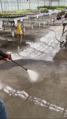 Commercial Greenhouse Interior Pressure Washing – High-Pressure Deep Clean - We recently completed a commercial interior cleaning project at a local greenhouse using our high-pressure washing system. Our team focused on removing layers of dirt, algae, and buildup from the interior surfaces — including floors, walls, and structural framing — to help restore a clean and sanitary environment.
Because greenhouses are sensitive spaces, we worked carefully to avoid disturbing any plants or equipment while delivering powerful results. The transformation helped improve overall cleanliness and working conditions inside the facility.
At Pro Surface Pressure Washing, we take pride in providing reliable, high-quality service for all commercial spaces — large or small. Commercial Greenhouse Interior Pressure Washing – High-Pressure Deep Clean - We recently completed a commercial interior cleaning project at a local greenhouse using our high-pressure washing system. Our team focused on removing layers of dirt, algae, and buildup from the interior surfaces — including floors, walls, and structural framing — to help restore a clean and sanitary environment.
Because greenhouses are sensitive spaces, we worked carefully to avoid disturbing any plants or equipment while delivering powerful results. The transformation helped improve overall cleanliness and working conditions inside the facility.
At Pro Surface Pressure Washing, we take pride in providing reliable, high-quality service for all commercial spaces — large or small.