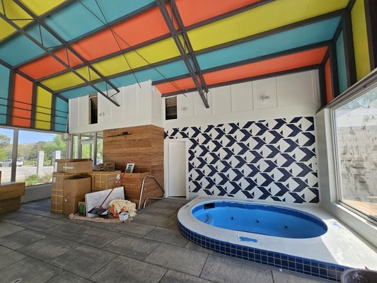 Pool in Yarmouth - This project was Done in a pool of a old Hotel,
Matta's Painting crew Made this art work and the new Freebird Hotel in Yarmouth.
I'm happy for being part of that vibrant and colorful transformation.
8572497384 Pool in Yarmouth - This project was Done in a pool of a old Hotel,
Matta's Painting crew Made this art work and the new Freebird Hotel in Yarmouth.
I'm happy for being part of that vibrant and colorful transformation.
8572497384