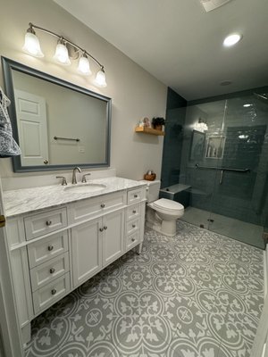 Handicap accessible Bathroom Remodel - This bathroom was specially made to be to have easy access for wheel chair.On this bathroom everything was upgraded to comfort for our client. Handicap accessible Bathroom Remodel - This bathroom was specially made to be to have easy access for wheel chair.On this bathroom everything was upgraded to comfort for our client.
