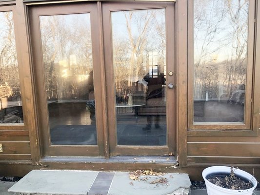 Entry Door Replacement Monrovia MD - Weather is harsh on entry doors in Monrovia Maryland
Weather is extremely harsh on wood entry doors. Wood doors require routine maintenance that isn’t always easily to perform given today’s busy lifestyles. When damage is noticed, it is already too late, the damage can not be repaired or undone. This Swinging Patio door in Monrovia was leaking air and water and while the home was an extremely well built custom home, exposure to the elements over time washed away the ability for the doors to be both energy efficient and operational.
The answer in this case was to remove the doors and install Provia Signet Fiberglass doors.
The Signet Fiberglass realistically mimics the look and beauty of wood, is very energy efficient and virtually maintenance free. While fiberglass may not be the answer for every project, in Monrovia it was a home run. Entry Door Replacement Monrovia MD - Weather is harsh on entry doors in Monrovia Maryland
Weather is extremely harsh on wood entry doors. Wood doors require routine maintenance that isn’t always easily to perform given today’s busy lifestyles. When damage is noticed, it is already too late, the damage can not be repaired or undone. This Swinging Patio door in Monrovia was leaking air and water and while the home was an extremely well built custom home, exposure to the elements over time washed away the ability for the doors to be both energy efficient and operational.
The answer in this case was to remove the doors and install Provia Signet Fiberglass doors.
The Signet Fiberglass realistically mimics the look and beauty of wood, is very energy efficient and virtually maintenance free. While fiberglass may not be the answer for every project, in Monrovia it was a home run.