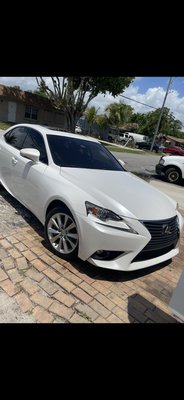 Lexus Rx200 2015 - HandWash Exterior
Vacuum & Wipe Interior 
Clean Windows
Clean Tires & Rims
Spray wax
Air freshener scent options