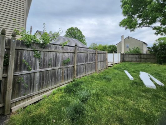 This before-and-after showcases the impressive upgrade from an old, worn fence to a sleek, low-maintenance vinyl fence. - Crafted for durability and style, this premium vinyl fence offers the perfect blend of strength and low maintenance. Resistant to fading, cracking, and weathering, it provides lasting privacy and security while enhancing your property’s curb appeal. A smart, long-term investment for any home. This before-and-after showcases the impressive upgrade from an old, worn fence to a sleek, low-maintenance vinyl fence. - Crafted for durability and style, this premium vinyl fence offers the perfect blend of strength and low maintenance. Resistant to fading, cracking, and weathering, it provides lasting privacy and security while enhancing your property’s curb appeal. A smart, long-term investment for any home.
