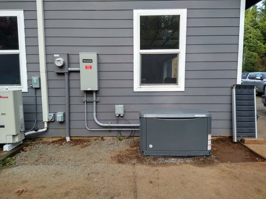 Standby Generator Installation - We installed and commissioned a whole-home standby generator for a homeowner in Olympia, WA to provide automatic backup power during Pacific Northwest storm season and unexpected outages. The project included generator placement, installation of an automatic transfer switch, full integration with the home’s electrical service, and complete startup and testing to ensure dependable performance.
As a local, veteran-owned electrical contractor, we take pride in clean workmanship, safe installations, and systems that work when the power goes out. The generator, automatic transfer switch, and controls were fully tested, inspected, and left ready to deliver seamless backup power and peace of mind during severe weather and grid disruptions.
