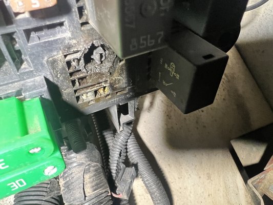 Replace fuse box on 2006 workhorse - This repair was done on a 2006 workhorse w42 4.8L. The vehicle would not start due to the starter relay burning through the fuse box. Fuse box and relay were full of water. Removed fuse box from vehicle, dried out water and clean corrosion out of fuse box, replaced relays and spliced fuse box back into harness Replace fuse box on 2006 workhorse - This repair was done on a 2006 workhorse w42 4.8L. The vehicle would not start due to the starter relay burning through the fuse box. Fuse box and relay were full of water. Removed fuse box from vehicle, dried out water and clean corrosion out of fuse box, replaced relays and spliced fuse box back into harness