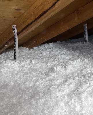 Install Project - We cleaned and air sealed the attic prior to installing new blow in insulation. Install Project - We cleaned and air sealed the attic prior to installing new blow in insulation.