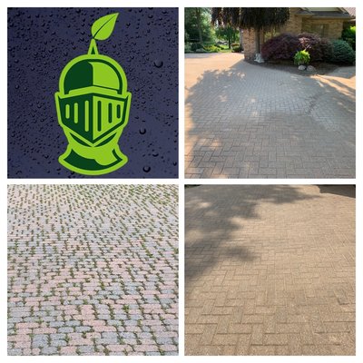 Our of control weeds in interlocking driveway - This customer had a beautiful home and garden. Sadly the weeds took over in his driveway. Our process not only removed the weeds for good, it also brought the natural colour of the pavers back. We finished with a polymeric sand to re- one the pavers and keep the weeds at bay. Our of control weeds in interlocking driveway - This customer had a beautiful home and garden. Sadly the weeds took over in his driveway. Our process not only removed the weeds for good, it also brought the natural colour of the pavers back. We finished with a polymeric sand to re- one the pavers and keep the weeds at bay.