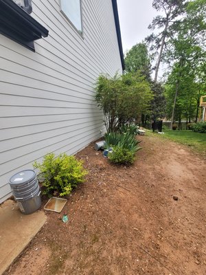 mulch - customer wanted to give a fresh look to the front yard, we suggested to go with black mulch and the end result was beautiful