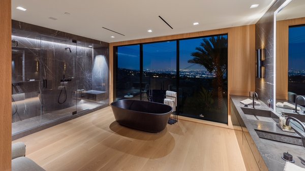 Primary suite of a full home renovation - This was a project where we gutted the house to the studs and did a full remodel with an addition and full exterior renovation