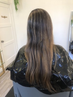Box color color correction - She had been touching up her greys for years with black box color— which is so bad for your hair. She decided to go lighter to blend in all her greys with the blonde highlights for easier maintenance. And it turned out a lot better than I thought it would ☺️