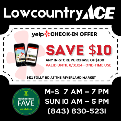 August Coupon - Save $10 on $100 Purchase In-store. Expires 8/31/24 August Coupon - Save $10 on $100 Purchase In-store. Expires 8/31/24