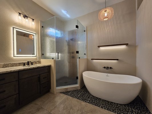 Master & Kids Bathroom Remodel - This project included the complete remodeling of both the master and kids’ bathrooms, creating two distinct spaces designed around the needs and style of the family.
The master bathroom was transformed into a comfortable and elegant retreat with updated finishes, fixtures, and custom details. The kids’ bathroom was designed with functionality, durability, and a clean, welcoming style in mind.
VIP Remodeling managed the project from design and material selections through construction and final installation, with a strong focus on quality craftsmanship and attention to detail. Master & Kids Bathroom Remodel - This project included the complete remodeling of both the master and kids’ bathrooms, creating two distinct spaces designed around the needs and style of the family.
The master bathroom was transformed into a comfortable and elegant retreat with updated finishes, fixtures, and custom details. The kids’ bathroom was designed with functionality, durability, and a clean, welcoming style in mind.
VIP Remodeling managed the project from design and material selections through construction and final installation, with a strong focus on quality craftsmanship and attention to detail.