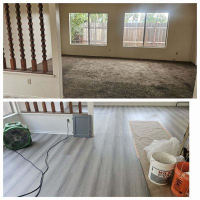 Home remodel Mira Mesa neighborhood - Welcome to our latest home remodel portfolio! In this project, we had the exciting opportunity to bring a house back to life by revitalizing both its interior and exterior spaces. Our team tackled a full range of updates, from plumbing and electrical upgrades to installing brand-new kitchen cabinets and countertops that gave the kitchen a fresh and modern feel. We also refreshed the home with updated painting, beautiful new tile, and flooring throughout, enhancing the overall aesthetic and functionality.
On the exterior, we extended our expertise to create a welcoming outdoor space, complete with a concrete slab patio, durable hardscaping, and a new coat of paint that brightened up the entire façade. Every detail was carefully crafted to bring comfort, style, and longevity to the home, creating a stunning transformation that the owners can enjoy for years to come. Take a look through our portfolio to see how we breathed new life into this residence, inside and out! Home remodel Mira Mesa neighborhood - Welcome to our latest home remodel portfolio! In this project, we had the exciting opportunity to bring a house back to life by revitalizing both its interior and exterior spaces. Our team tackled a full range of updates, from plumbing and electrical upgrades to installing brand-new kitchen cabinets and countertops that gave the kitchen a fresh and modern feel. We also refreshed the home with updated painting, beautiful new tile, and flooring throughout, enhancing the overall aesthetic and functionality.
On the exterior, we extended our expertise to create a welcoming outdoor space, complete with a concrete slab patio, durable hardscaping, and a new coat of paint that brightened up the entire façade. Every detail was carefully crafted to bring comfort, style, and longevity to the home, creating a stunning transformation that the owners can enjoy for years to come. Take a look through our portfolio to see how we breathed new life into this residence, inside and out!