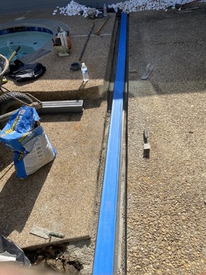 Concrete removal and drain installation - Client called had flooding around patio new drain installation was the best solution 👍