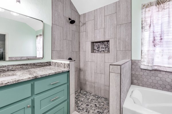 Bathroom Remodel - At A2Z Remodeling, we recently completed a stunning bathroom renovation that combines functionality, style, and modern design elements. Our team of skilled professionals transformed this outdated bathroom into a sophisticated and relaxing space. Bathroom Remodel - At A2Z Remodeling, we recently completed a stunning bathroom renovation that combines functionality, style, and modern design elements. Our team of skilled professionals transformed this outdated bathroom into a sophisticated and relaxing space.