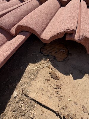 Tile Roof Underlayment Replacement: Chandler, Arizona - The crew carefully set aside the concrete tiles on this Chandler home while replacing the roof’s underlayment and battens. After updating the flashing and roof openings, the crew put the tiles back and completed a final cleanup and inspection.