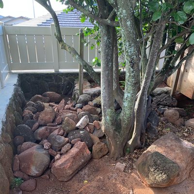 Rock Removal in Aiea - We love helping Kūpuna with projects. This one took our crew a few hours.