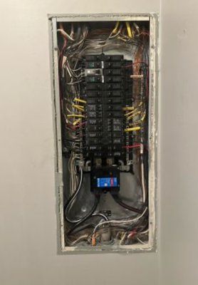 Indoor circuit breaker panel replacement - This customer called having issues with their furnace. Upon inspection, we found the bus bar to have melted causing irreparable damage. We were happy to replace the damaged components and got the customers furnace back up and running! Indoor circuit breaker panel replacement - This customer called having issues with their furnace. Upon inspection, we found the bus bar to have melted causing irreparable damage. We were happy to replace the damaged components and got the customers furnace back up and running!