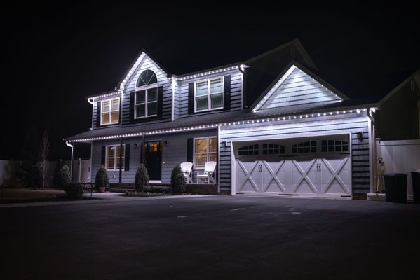 Permanent Lighting - Permanent roofline lights installed once and controlled from your phone. Warm white every night, and color for every holiday, game day or celebration, with no ladders and no yearly install. Serving homes across Nassau and Suffolk counties. Permanent Lighting - Permanent roofline lights installed once and controlled from your phone. Warm white every night, and color for every holiday, game day or celebration, with no ladders and no yearly install. Serving homes across Nassau and Suffolk counties.