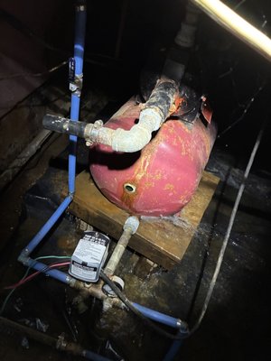 Pressure Tank - Replacement of a 20 gallon well pressure tank and switch.