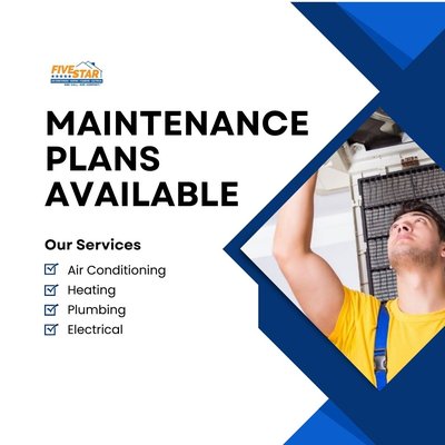 Ask us about our maintenance plans! - Purpose, Vision & Mission
LOOKING FOR A QUALITY HOME REPAIR COMPANY?  
READ BELOW ABOUT THE PURPOSE, VISION, AND MISSION THAT GUIDES Five Star Plumbing Heating Cooling and Electrical.
Our Purpose
We serve by creating the most effective environment in the world.

Our Mission
To provide innovative “Peace of Mind” solutions for comfort, savings and health while making a shareable profit.
To create long term relationships with 50% of our customer base through Peace of Mind Service Agreements.
To serve with such commitment, confidence and clarity that our customers call and request the technician by name.
To DWWSWWD (Do What We Say We Will Do) so that we will be rated in the top ten in our category in the annual Customer Satisfaction Survey.
To give back to our community through recycling our used materials and providing free maintenance, repairs and/or materials for select charitable organizations and encouraging our employees to be active in church and community activities.