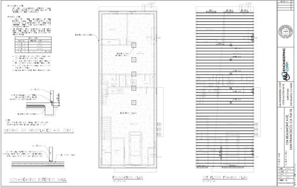 Garage Conversion - Structural analysis of the entire existing house with recommendations on seismic retrofit approach. Project included 600 sq.ft. garage conversion (1 bed, 1 bath), demo of enclosed patio behind the garage, demo of storage room on the side of the garage, and extending family room towards the garage, and relocate the laundry area