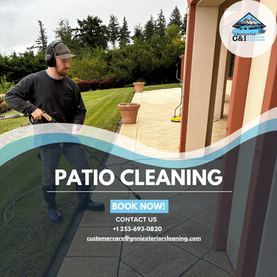 Patio Cleaning - A patio should be a place where you can relax, entertain friends, or enjoy time with family, not a space hidden under layers of dirt, algae, and weather stains. Over time, even the best-looking patios can lose their appeal from constant exposure to the elements.

For this project, we professionally cleaned the patio to remove built-up grime and restore a fresh, inviting appearance. Seeing the original color and texture come back is always one of the most satisfying parts of the job. A clean patio doesn't just look better, it makes the entire backyard feel more welcoming and enjoyable.

At G&I Exterior Cleaning, we specialize in professional patio cleaning, pressure washing, and surface cleaning that helps homeowners protect their investment and improve their home's curb appeal. We take the time to clean every surface thoroughly, leaving your outdoor space looking refreshed and ready to enjoy.

If your patio is looking weathered, stained, or slippery, we'd love to help. Contact G&I Exterior Cleaning today for a free quote and let us bring your outdoor space back to life.