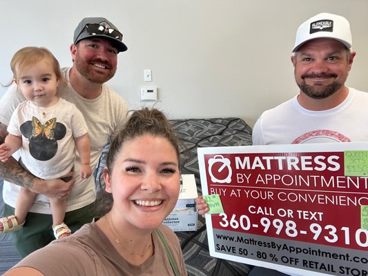 Another Happy Customer - Congratulations to another happy customer! Enjoy your great night of sleep, Andrew, Linda, and baby Clara 😴❤️🛏️ Thank you for trusting us with your mattress purchase!
Be sure to message us at 360🛏️998🛏️9310 to save your 50-80% off retail prices! Another Happy Customer - Congratulations to another happy customer! Enjoy your great night of sleep, Andrew, Linda, and baby Clara 😴❤️🛏️ Thank you for trusting us with your mattress purchase!
Be sure to message us at 360🛏️998🛏️9310 to save your 50-80% off retail prices!