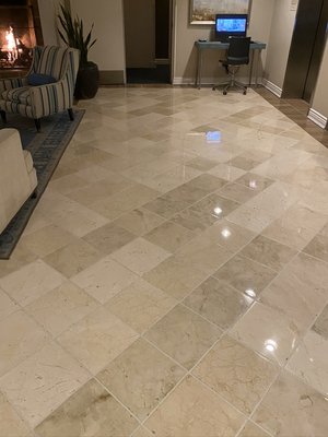 Beach House Hotel In Hermosa Beach - This lobby marble floors project was done by our TEAM over 2 nights and consisted of resurface stone, Polish to a high shine and seal with hight traffic stone protection sealants, and also Grout refreshing with one of our top Product for stained grout surfaces.. Beach House Hotel In Hermosa Beach - This lobby marble floors project was done by our TEAM over 2 nights and consisted of resurface stone, Polish to a high shine and seal with hight traffic stone protection sealants, and also Grout refreshing with one of our top Product for stained grout surfaces..