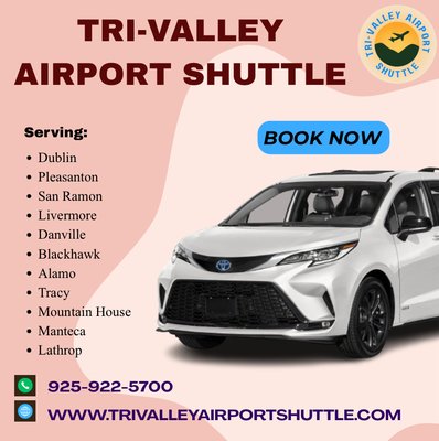 Airport Shuttle San Ramon - Experience seamless and dependable transportation with Trivalley Airport Shuttle, offering premium airport transfers in and around San Ramon. Enjoy timely pickups, professional drivers, and modern vehicles designed for comfort and safety. Whether traveling for business or leisure, our dedicated team ensures a smooth journey to and from major airports. With affordable rates and exceptional service, Trivalley Airport Shuttle is your trusted choice for reliable airport transportation near San Ramon and neighboring areas. Airport Shuttle San Ramon - Experience seamless and dependable transportation with Trivalley Airport Shuttle, offering premium airport transfers in and around San Ramon. Enjoy timely pickups, professional drivers, and modern vehicles designed for comfort and safety. Whether traveling for business or leisure, our dedicated team ensures a smooth journey to and from major airports. With affordable rates and exceptional service, Trivalley Airport Shuttle is your trusted choice for reliable airport transportation near San Ramon and neighboring areas.