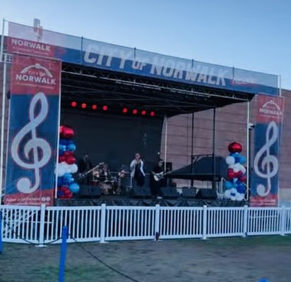 Concerts in the Park - Angelcom Audio provided sound, lighting, mobile stage and crew for the 2026 summer concert series in the city of Norwalk, Ca. This event held in the evenings brings together the community for an evening of music, dance and fun.