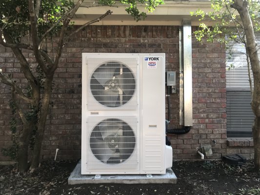 York 17 Seer Heat Pump System - Change Out Lennox System with York 17 Seer (Air Handler and Heat Pump Condenser) York M # - AE60DX21   M# - HMH728481S 

Includes: 
17 seer 4-ton modulating non-communicating heat pump system: 

 Air Handler York M # - AE60DX21 
 Heat Pump Condenser M# - HMH728481S 
 New Secondary Drain Pan 
 New Water Safety Switch 
 New Commercial Grade Hanging of Air Handler 
 Indoor & Outdoor Surge Protection

FREE 
  
 10-year Parts Warranty (manufactures restrictions apply) 
 10-year Labor Warranty (manufactures restrictions apply) 
 Lifetime Compressor Warranty (manufactures restrictions apply) 
 10-year replacement if major component fails (manufactures restrictions apply) 
 iWave Hole Home Air Purifier