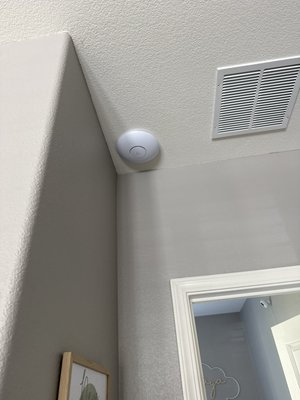 Unifi camera and wifi installation - After figuring out a way to run concealed cables between the second and first story of the home we had the opportunity to place a PoE switch in this client’s garage which allowed for better WiFi coverage around the house and added security through g6 bullet cameras. All wires were fished cleanly through the wall and dropped into an existing networking closet in a bedroom. Now the clients home has better wifi coverage and security! Unifi camera and wifi installation - After figuring out a way to run concealed cables between the second and first story of the home we had the opportunity to place a PoE switch in this client’s garage which allowed for better WiFi coverage around the house and added security through g6 bullet cameras. All wires were fished cleanly through the wall and dropped into an existing networking closet in a bedroom. Now the clients home has better wifi coverage and security!