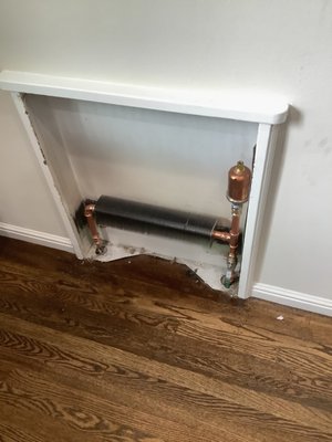 SF - Baseboard Radiator Replacement - Arch Plumbing successfully replaced this non-functional radiator, on to the next! SF - Baseboard Radiator Replacement - Arch Plumbing successfully replaced this non-functional radiator, on to the next!