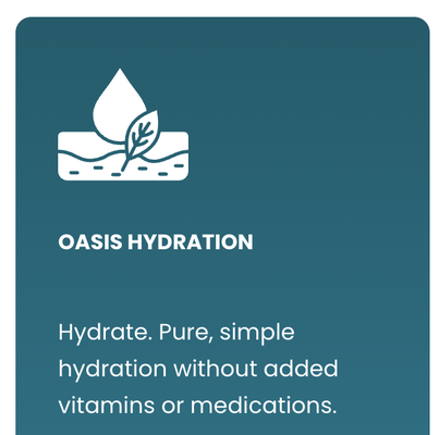 Preventative Drips - Hydrate. Pure, simple hydration without added vitamins or medications. Perfect for a boost of rehydration and recovery in those desiring a simple solution, those with certain allergies or contraindications to added ingredients. Preventative Drips - Hydrate. Pure, simple hydration without added vitamins or medications. Perfect for a boost of rehydration and recovery in those desiring a simple solution, those with certain allergies or contraindications to added ingredients.