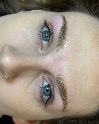 Brow Lamination + wax - Brow Lamination is simply a perm for your eyebrows to give them a fixed shape and a fuller appearance. This lasts 4-6 weeks. Brow Lamination + wax - Brow Lamination is simply a perm for your eyebrows to give them a fixed shape and a fuller appearance. This lasts 4-6 weeks.