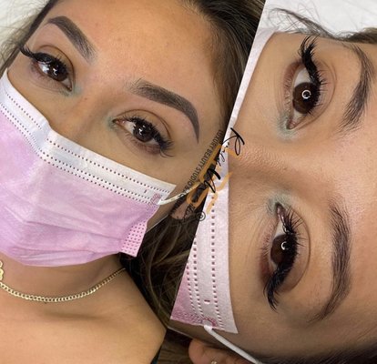 Before and After 
(Ombre Brows) - Amazing before and after pictures with the technique (Ombre Brows) .