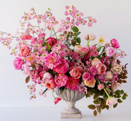 Beautiful Bounty Floral Bouquet - Vintage styled roses and flowers.
