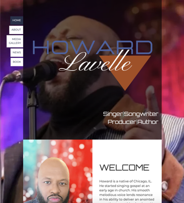 Recent work - Website done for a local Gospel Artist Recent work - Website done for a local Gospel Artist