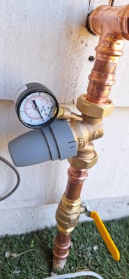 Pressure Reducing Valve Installation - The new water shutoff valve and pressure reducing valve have been successfully installed to ensure better control and regulation of water flow and pressure in the plumbing system. These valves serve to safeguard against potential leaks, water damage, and excessive pressure, providing peace of mind and added security for the property. Their efficient operation will help optimize water usage and prevent any unforeseen water related issues in the future.