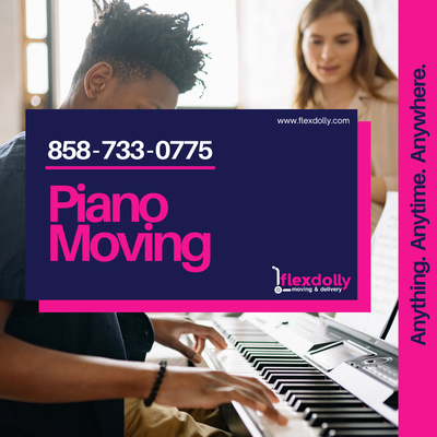 Piano Moving - Looking to move your beloved piano in San Diego? We all know pianos can be quite the divas! They need special care and attention to ensure they arrive at their destination safely and soundly. Flexdolly understands this better than anyone else, which is why we have a team of piano moving experts in San Diego with the experience and training needed to move your piano safely.
Don’t leave it to chance by attempting to move it on your own or hiring inexperienced movers. Our team handles everything from packing to transportation, ensuring your piano is treated with the utmost care. Trust our pro piano movers in San Diego to provide an efficient and secure moving experience for your piano. Piano Moving - Looking to move your beloved piano in San Diego? We all know pianos can be quite the divas! They need special care and attention to ensure they arrive at their destination safely and soundly. Flexdolly understands this better than anyone else, which is why we have a team of piano moving experts in San Diego with the experience and training needed to move your piano safely.
Don’t leave it to chance by attempting to move it on your own or hiring inexperienced movers. Our team handles everything from packing to transportation, ensuring your piano is treated with the utmost care. Trust our pro piano movers in San Diego to provide an efficient and secure moving experience for your piano.
