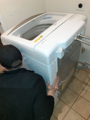 Kitchen and Laundry Appliance Service and Maintenance - This was a washer and dryer repair that we did a few weeks ago. The customer had been dealing with the dryer taking excessively long dry times and finally stopped heating all together. The washer had to be put thru the spin cycle twice sometimes because clothes were coming out wet. We found that the dryer blew a thermal fuse due to the vent exhaust on the roof was stopped up. We also found the washer drain pump was going bad making the machine not spin correctly and drain efficiently after doing back to back loads. Our customer was very pleased to find that the parts were only $100 and our labor was $200. He said he never expected to get both repaired for what he anticipated the cost of one. Kitchen and Laundry Appliance Service and Maintenance - This was a washer and dryer repair that we did a few weeks ago. The customer had been dealing with the dryer taking excessively long dry times and finally stopped heating all together. The washer had to be put thru the spin cycle twice sometimes because clothes were coming out wet. We found that the dryer blew a thermal fuse due to the vent exhaust on the roof was stopped up. We also found the washer drain pump was going bad making the machine not spin correctly and drain efficiently after doing back to back loads. Our customer was very pleased to find that the parts were only $100 and our labor was $200. He said he never expected to get both repaired for what he anticipated the cost of one.