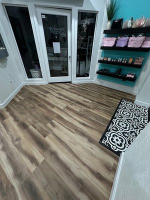 Floor Replacement - Flooring project in our friend's beauty saloon in Saint Petersburg.