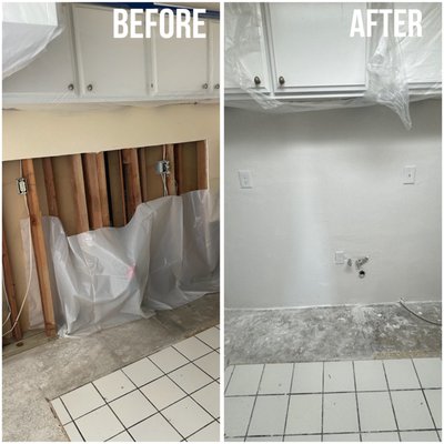 Drywall repair project - We successfully completed a drywall repair project that involved fixing damaged areas and ensuring a smooth finish. Our team meticulously patched, sanded, and primed the drywall, resulting in a seamless surface ready for painting. This work not only restored the aesthetics of the space but also enhanced its durability. Drywall repair project - We successfully completed a drywall repair project that involved fixing damaged areas and ensuring a smooth finish. Our team meticulously patched, sanded, and primed the drywall, resulting in a seamless surface ready for painting. This work not only restored the aesthetics of the space but also enhanced its durability.