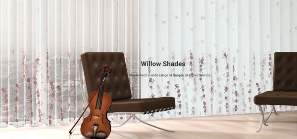 Willow Shades - Willow Shades is the perfect multi-functional window covering. They provide ultimate privacy whilst providing you with the ability to tilt the shades to allow natural light through, or completely close them to block out the light. It’s meticulously designed to provide easy access to and from the patio. The sheer fabrics provide UV protection, and privacy and keep bugs and insects out if used for patio doors. Willow Shades - Willow Shades is the perfect multi-functional window covering. They provide ultimate privacy whilst providing you with the ability to tilt the shades to allow natural light through, or completely close them to block out the light. It’s meticulously designed to provide easy access to and from the patio. The sheer fabrics provide UV protection, and privacy and keep bugs and insects out if used for patio doors.
