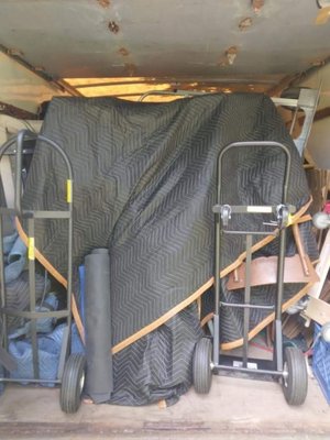 Another day at work enjoying what we do - This was a couple projects we did. All nicely packed secured and moved Another day at work enjoying what we do - This was a couple projects we did. All nicely packed secured and moved