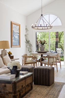Trabuco Canyon - Organic Modern - This staging job was for a home tucked away in the Trabuco Canyon hills.  The interior remodel was light woods and modern farmhouse finishes.  We staged this home to feel warm, inviting and neutral highlighting the tones in nature that surrounded the home.  We used modern, vintage and eclectic pieces to finish this project.
