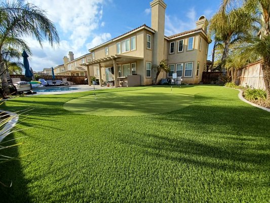Beaumont Putting Green - Converted this large yard into a low maintenance and entertainment area Beaumont Putting Green - Converted this large yard into a low maintenance and entertainment area