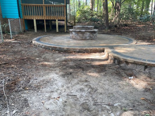 Patio in Clayton - A Clayton patio to create a backyard oasis out os a muddy yard. Patio in Clayton - A Clayton patio to create a backyard oasis out os a muddy yard.